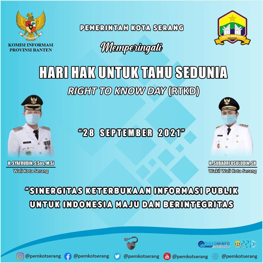 Hari Hak Untuk Tahu Sedunia Right To Know Day Ppid Kota Serang