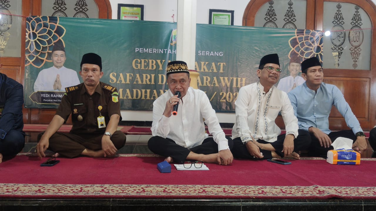 Safari Ramadhan, Pj. Wali Kota Serang dukung Baznas tingkatkan pemasukan zakat di Kota Serang.