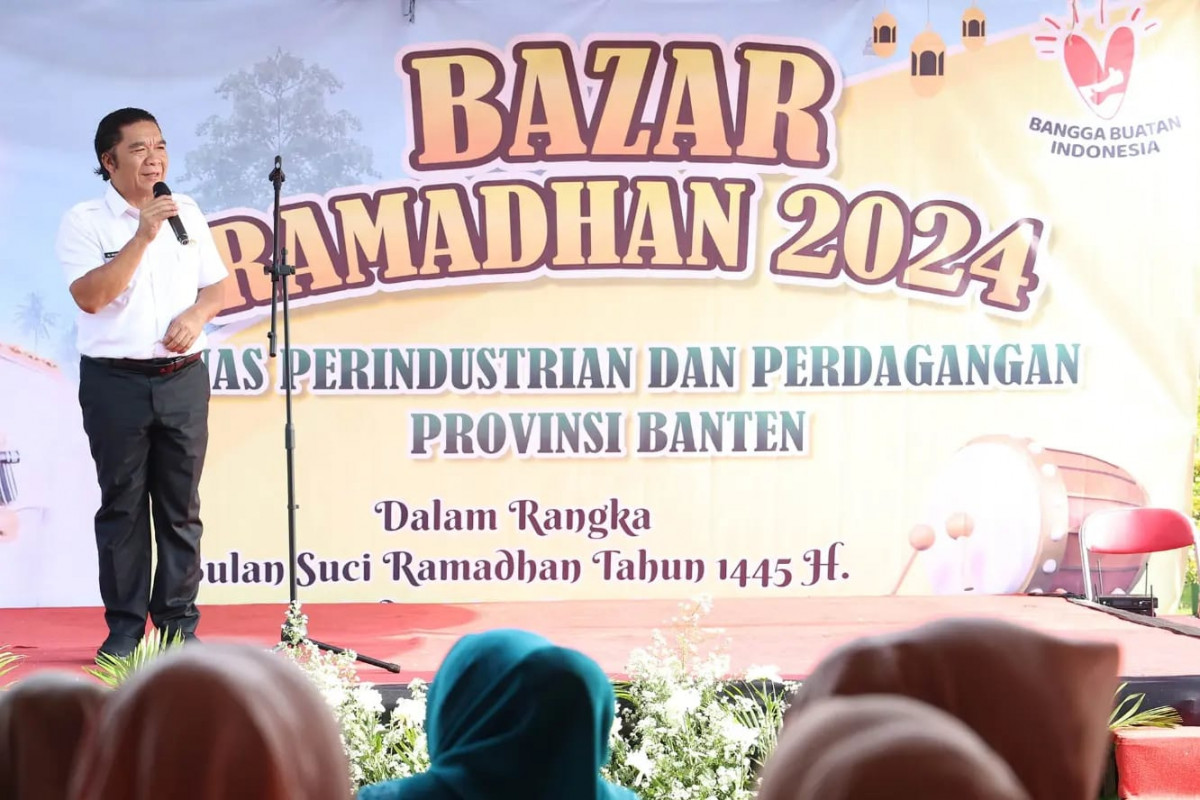 Buka Bazar Ramadan 1445 H Provinsi Banten, Al Muktabar Ikut Layani Pembeli Beras