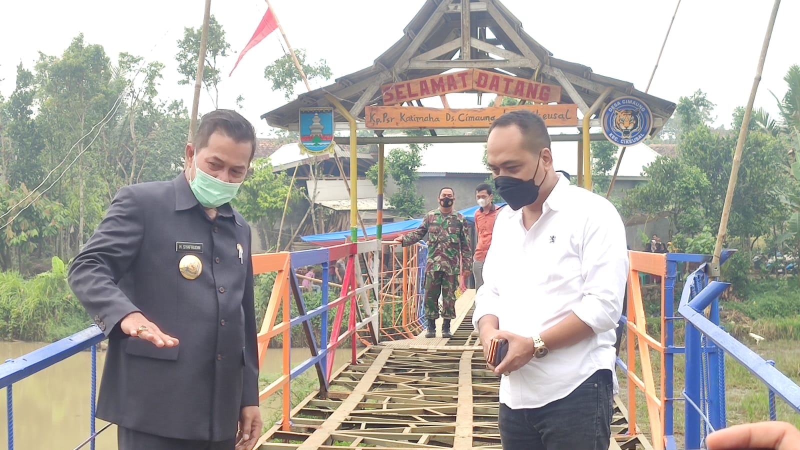 Pemkot Serang lanjutkan pembangunan jembatan hasil swadaya masyarakat. 
