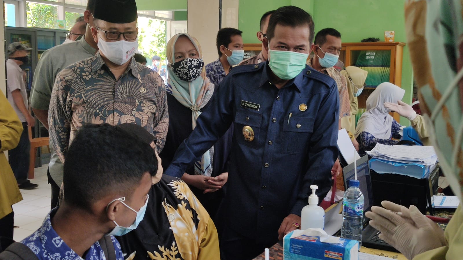 Vaksinasi pelajar SMPN 2 Kota Serang dilaksanakan 2 hari. 