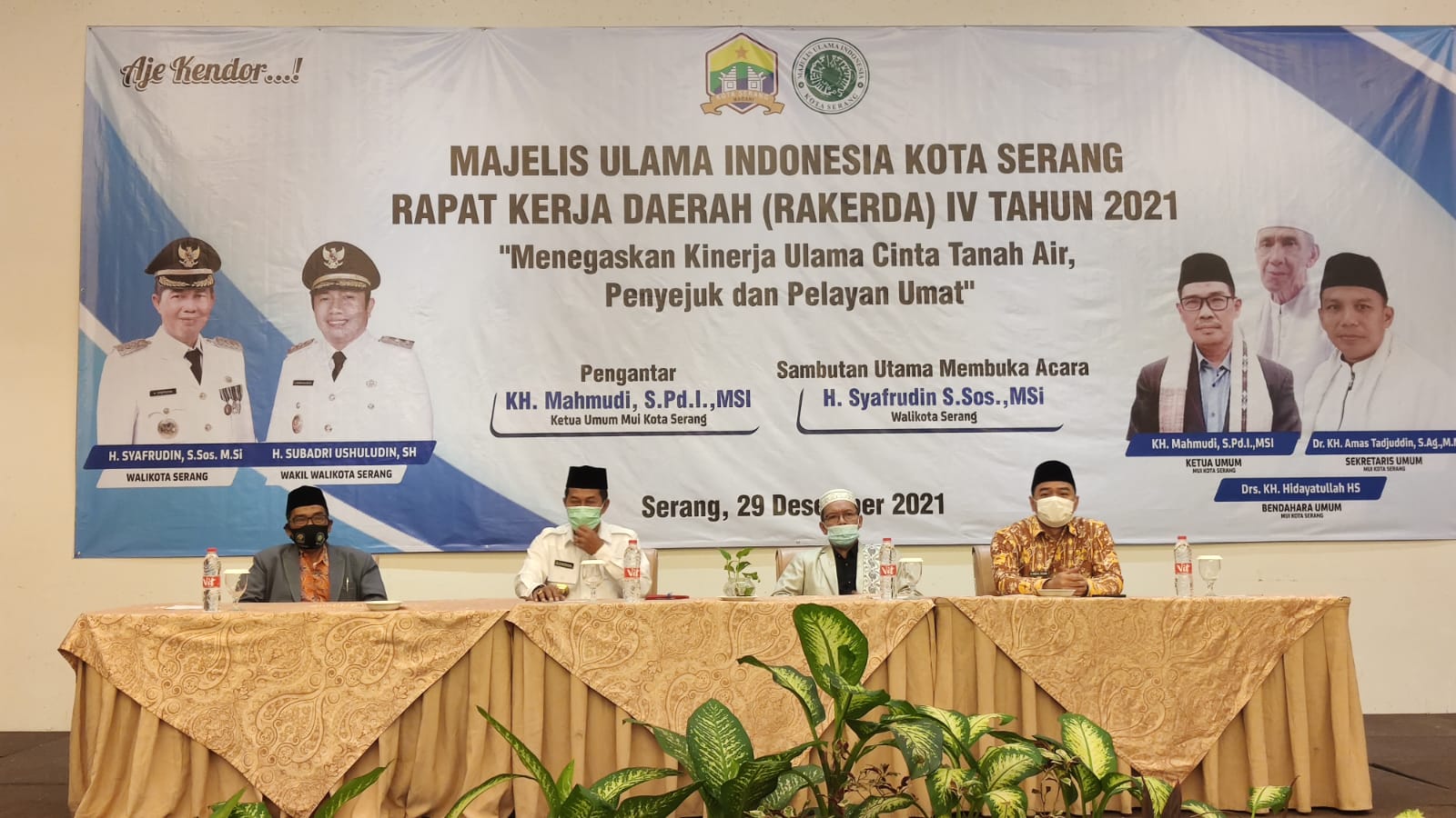 Syafrudin berharap Rakerda MUI Kota Serang dapat membahas kondusifitas Kota Serang. 