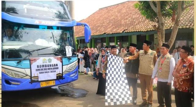 Pemkot Kota Serang, Melepas Jemaah Haji Kloter 55 Gelombang ke 2 Terakhir.