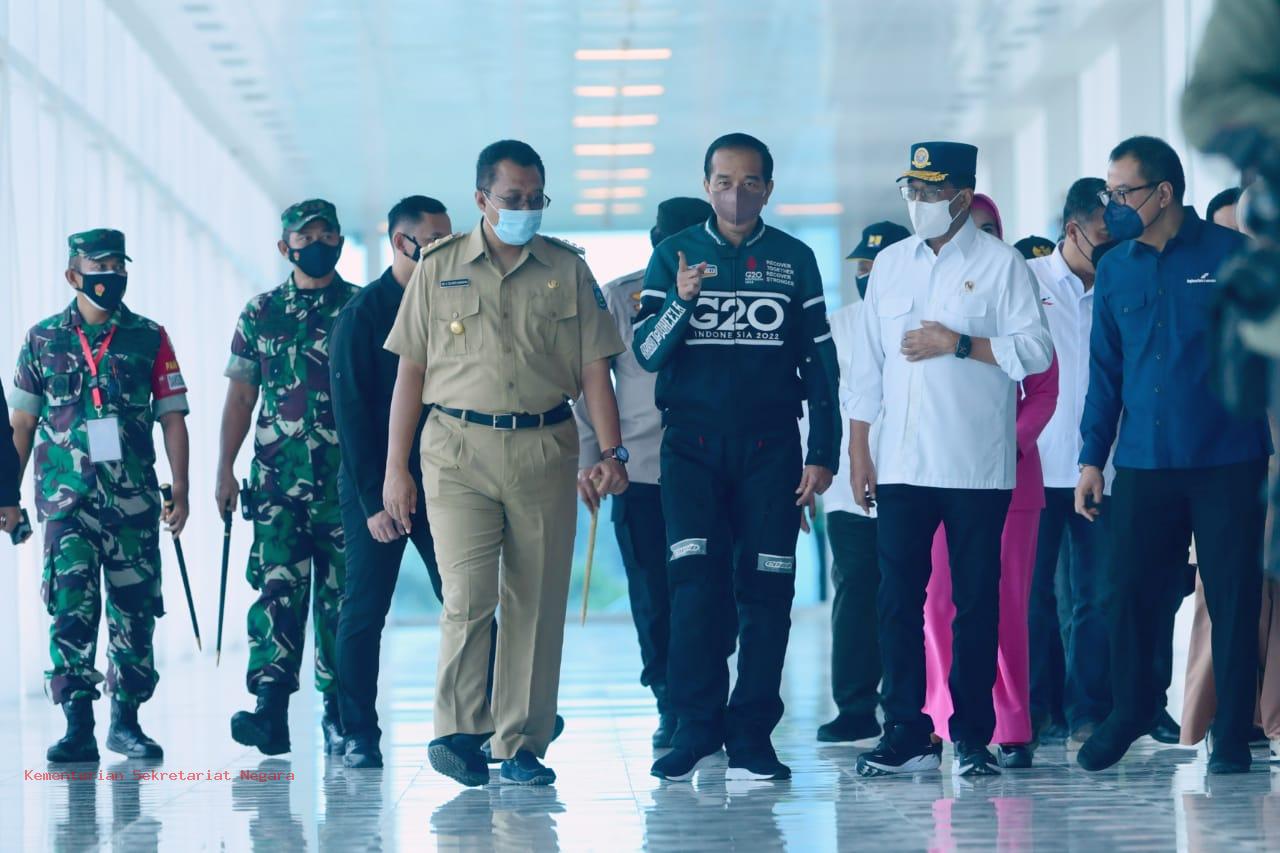 Presiden Jokowi Tinjau Kesiapan Bandara Lombok Sambut MotoGP 2022
