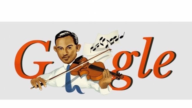 Ismail Marzuki Terpilih Menjadi Google Doodle Di Hari Pahlawan.