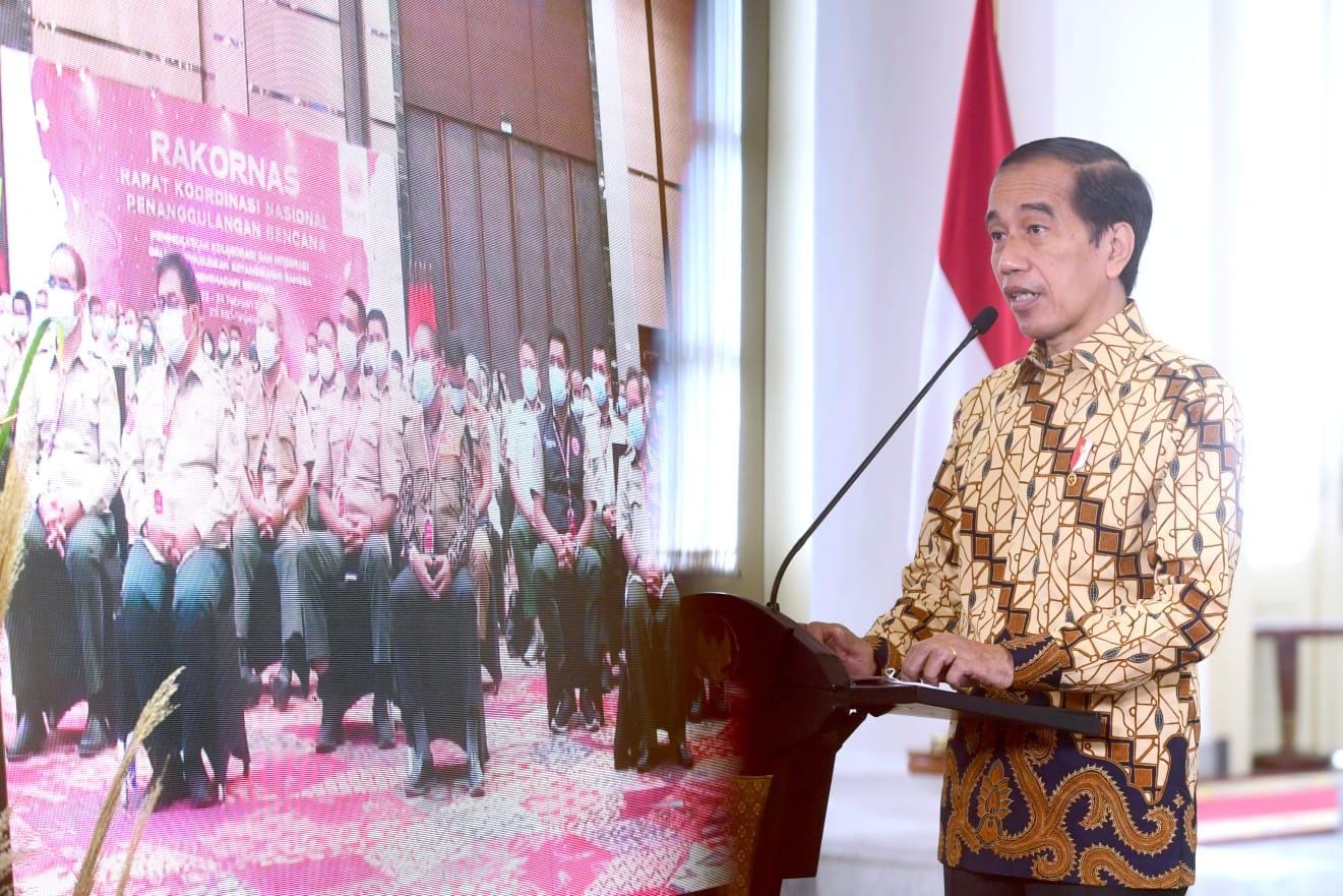Presiden Jokowi Sampaikan Sejumlah Arahan pada Rakornas Penanggulangan Bencana