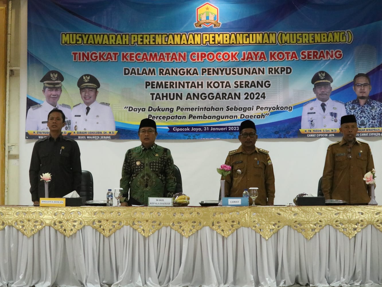 Musrenbang RKPD 2024 Kecamatan Cipocok Jaya, Wakil Walikota apresiasi inisiatif yang dilakukan Kecamatan Cipocok Jaya.