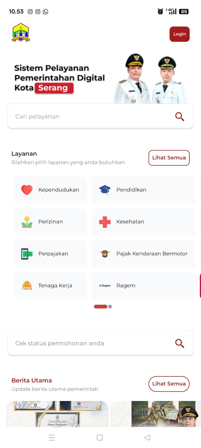 Mockup Serang Digital App