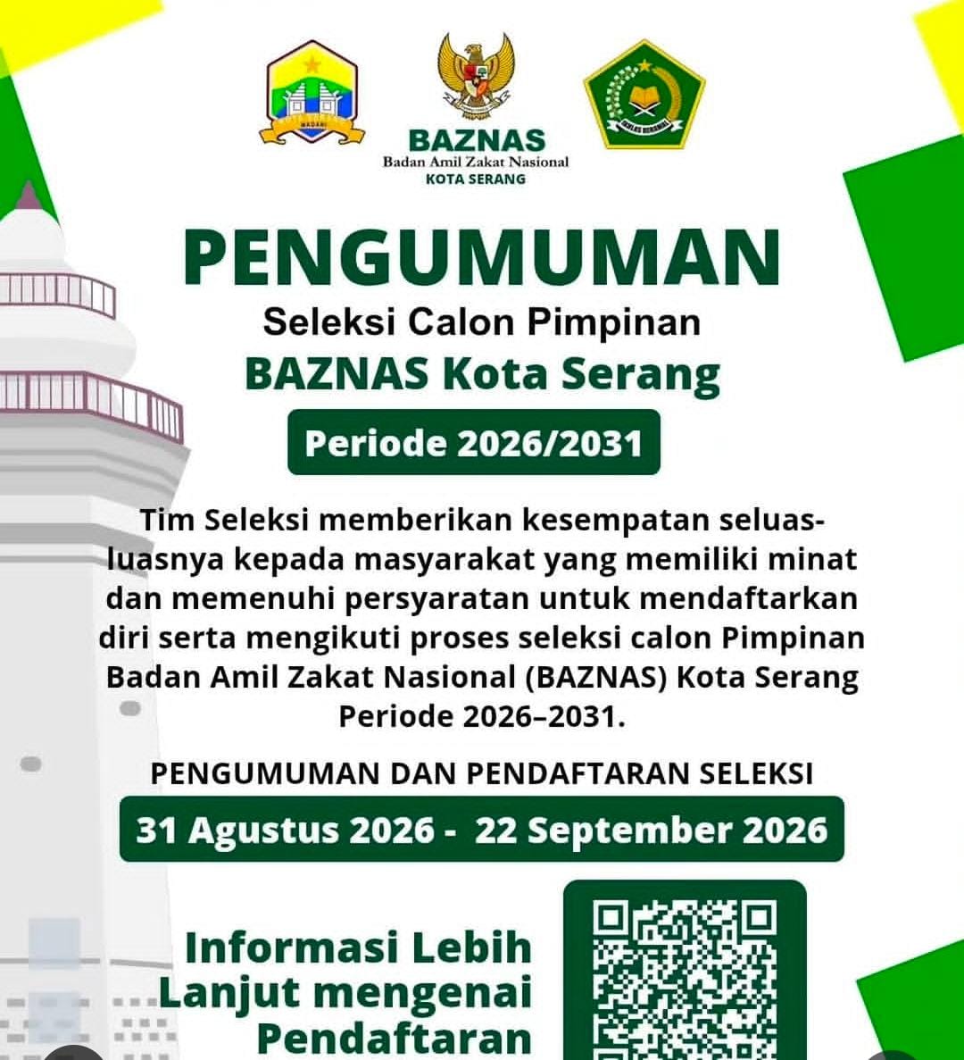 Enam Pendaftar Capim Baznas Kota Serang, Pansel Kejar Kuota Minimal 10 Nama